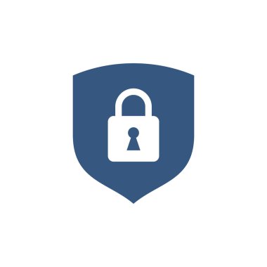 Anahtar Deliği Asma Kilit Simge Vektör Şablonu