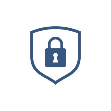 Anahtar Deliği Asma Kilit Simge Vektör Şablonu