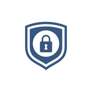 Anahtar Deliği Asma Kilit Simge Vektör Şablonu