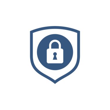 Anahtar Deliği Asma Kilit Simge Vektör Şablonu