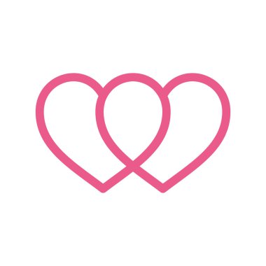 Kalp Şekli Aşk Simgesi Vektör Şablonu