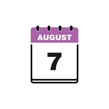 August Takvim Simgesi Vektör Şablonu