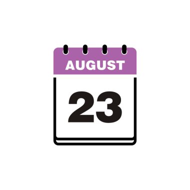 August Takvim Simgesi Vektör Şablonu