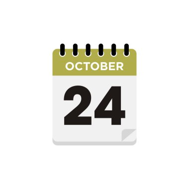 Ekim Takvimi Simge Vektör Şablonu