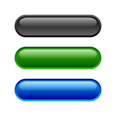 Boş Düğme Web Sitesi Vektör Şablonu