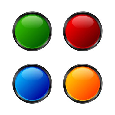 Boş Düğme Web Sitesi Vektör Şablonu