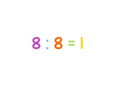 Çocuk vektör şablonu için bölünmüş matematik