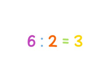Çocuk vektör şablonu için bölünmüş matematik