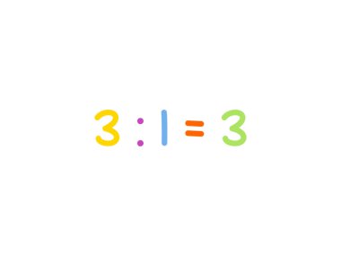 Çocuk vektör şablonu için bölünmüş matematik