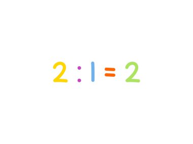 Çocuk vektör şablonu için bölünmüş matematik