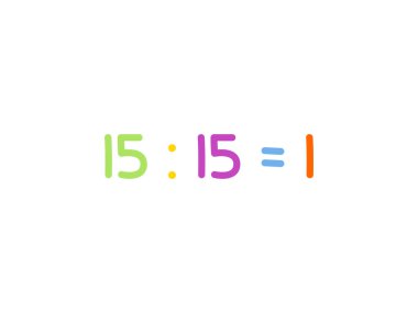 Çocuk vektör şablonu için bölünmüş matematik