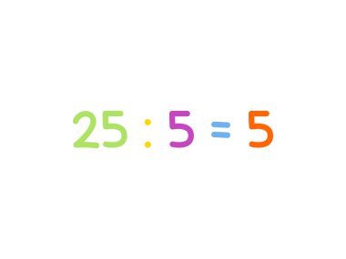 Çocuk vektör şablonu için bölünmüş matematik
