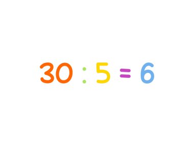 Çocuk vektör şablonu için bölünmüş matematik