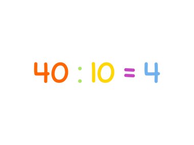 Çocuk vektör şablonu için bölünmüş matematik