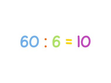 Çocuk vektör şablonu için bölünmüş matematik