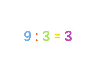 Çocuk vektör şablonu için bölünmüş matematik