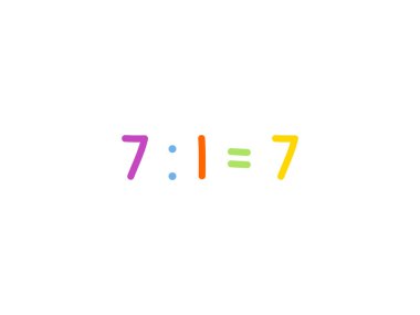 Çocuk vektör şablonu için bölünmüş matematik