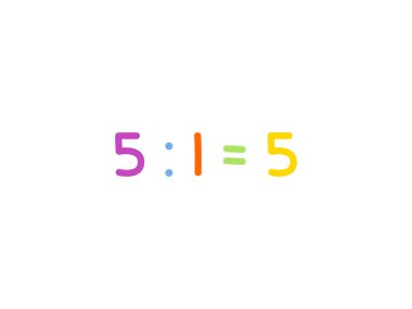 Çocuk vektör şablonu için bölünmüş matematik