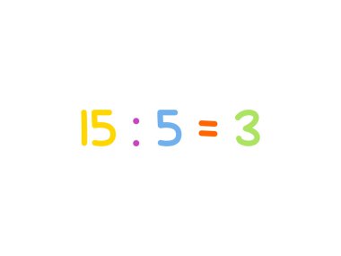 Çocuk vektör şablonu için bölünmüş matematik