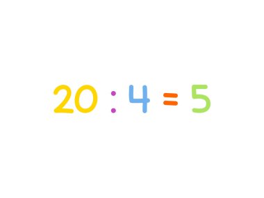 Çocuk vektör şablonu için bölünmüş matematik