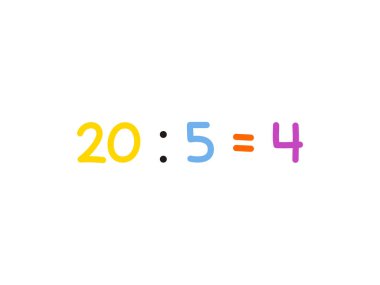 Çocuk vektör şablonu için bölünmüş matematik