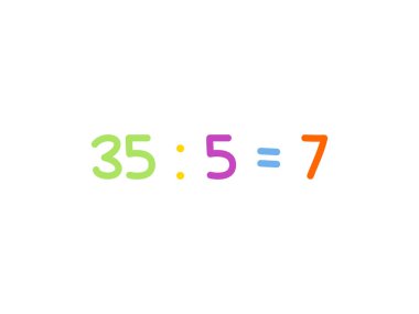 Çocuk vektör şablonu için bölünmüş matematik