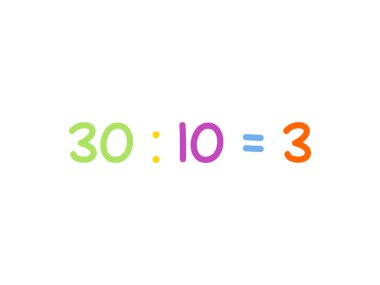Çocuk vektör şablonu için bölünmüş matematik
