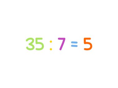Çocuk vektör şablonu için bölünmüş matematik