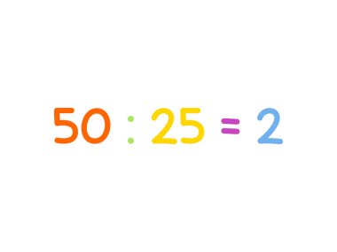 Çocuk vektör şablonu için bölünmüş matematik