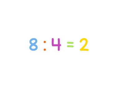 Çocuk vektör şablonu için bölünmüş matematik