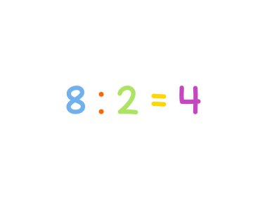 Çocuk vektör şablonu için bölünmüş matematik