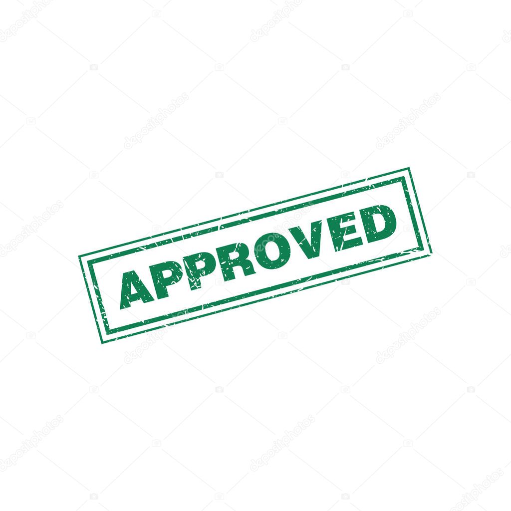 Approved Grunge Stamp Sign Vector Template