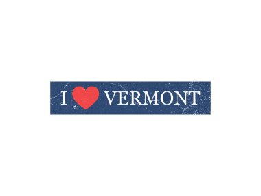 Vermont Grunge Harf Vektör Şablonunu Seviyorum