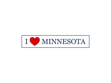 Minnesota Harf Vektörü Şablonunu Seviyorum