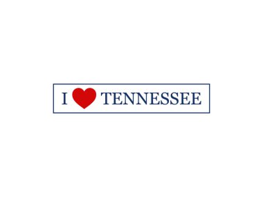 Tennessee Harf Vektör Şablonunu Seviyorum
