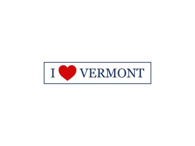 Vermont Harf Vektör Şablonunu Seviyorum