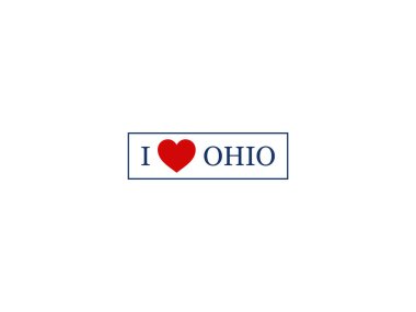 Ohio Harf Vektör Şablonunu Seviyorum