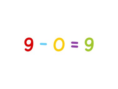 Çocuk vektör şablonu için çıkarma matematiği