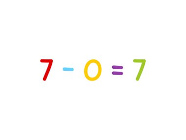 Çocuk vektör şablonu için çıkarma matematiği