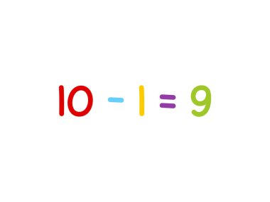 Çocuk vektör şablonu için çıkarma matematiği