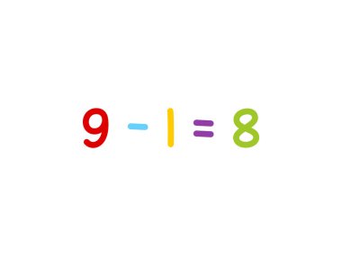 Çocuk vektör şablonu için çıkarma matematiği