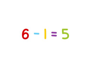 Çocuk vektör şablonu için çıkarma matematiği