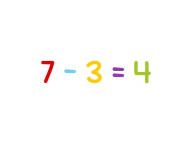 Çocuk vektör şablonu için çıkarma matematiği