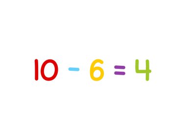 Çocuk vektör şablonu için çıkarma matematiği