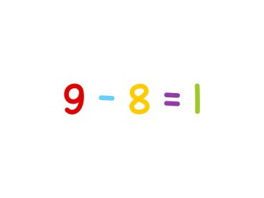 Çocuk vektör şablonu için çıkarma matematiği