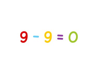Çocuk vektör şablonu için çıkarma matematiği