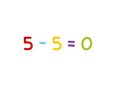 Çocuk vektör şablonu için çıkarma matematiği