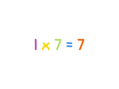 Çocuk vektör şablonu için çarpım matematiği