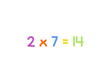 Çocuk vektör şablonu için çarpım matematiği