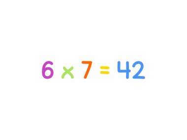 Çocuk vektör şablonu için çarpım matematiği